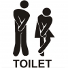 Klistermærke - Toilet