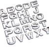 Bogstaver - selvklbende stickers, chrom METAL
